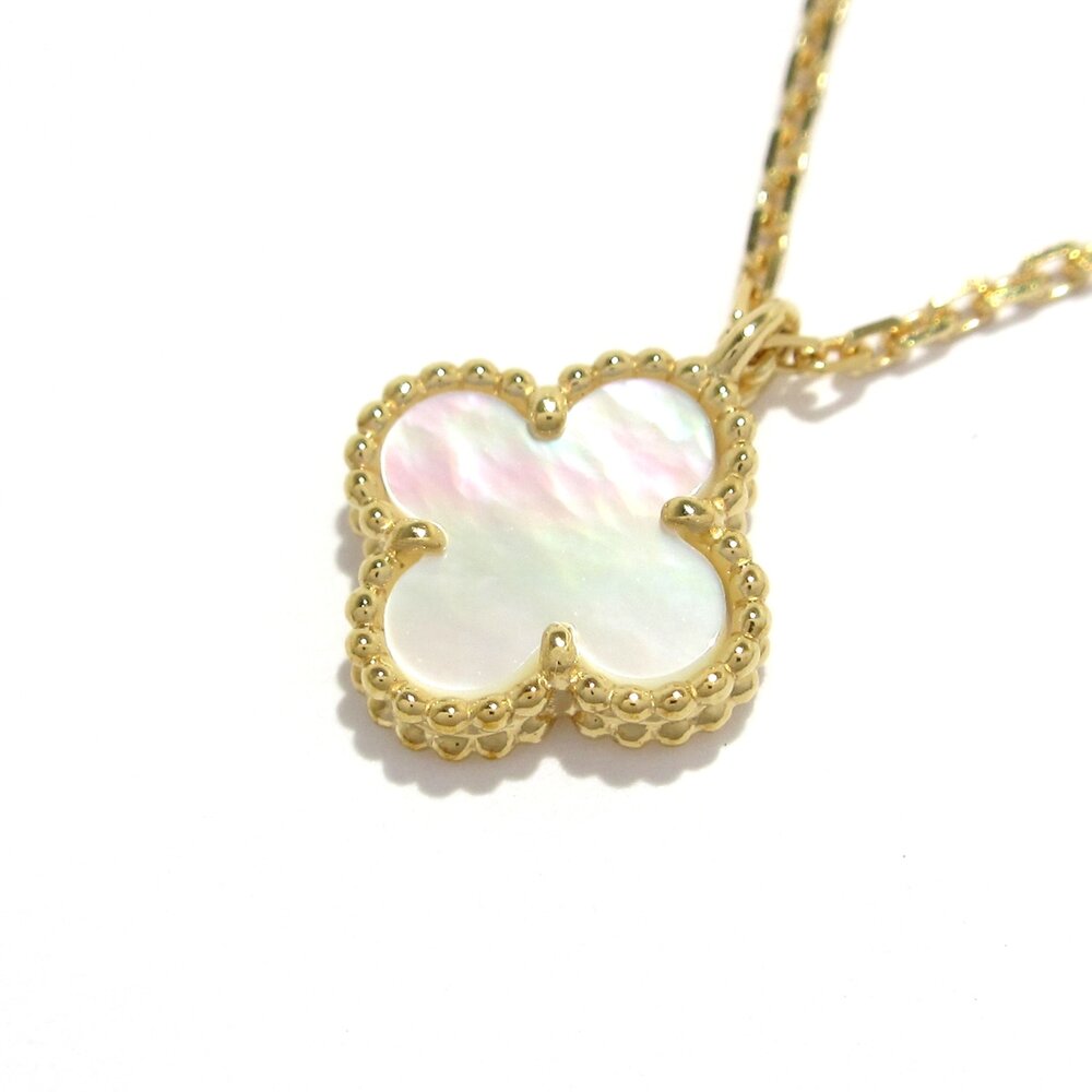 Van Cleef & Arpels Sweet Alhambra Necklace VCARF69100 18K Yellow Gold Mother of